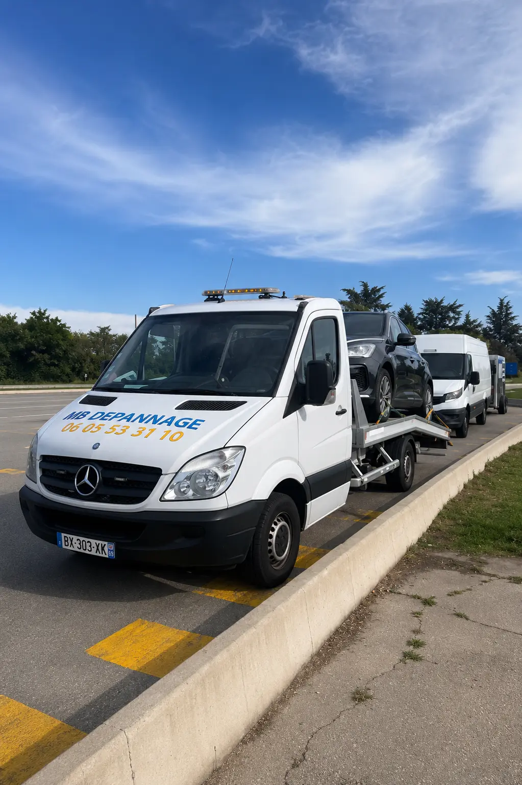Assistance routi&egrave;re MB DEPANNAGE pour un v&eacute;hicule immobilis&eacute;